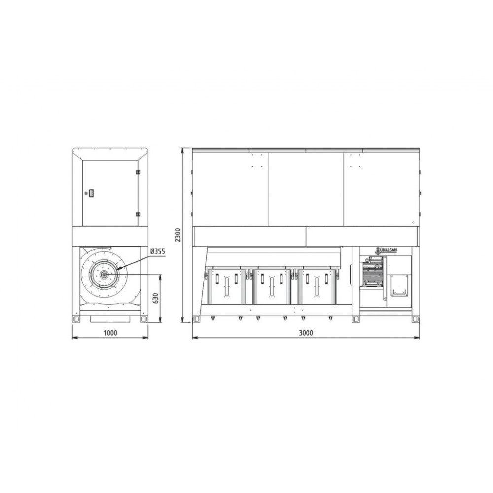 Внутрішньоцехова промислова аспірація Unalsan AMS 85 KK Внутрішньоцехова промислова аспірація Unalsan AMS 85 KK