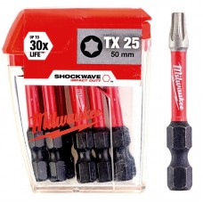 Біта SHOCKWAVE MILWAUKEE, TX25, 50мм, (10шт)