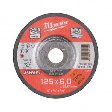 Диск зачисний по металу MILWAUKEE, SG 27/125х6 PRO+, 125 мм
