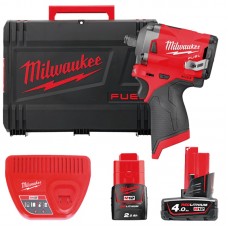 Гайкокрут акумуляторний 1/2\" MILWAUKEE, M12 FIWF12-422X, 339 Нм, (+ заряд.пристрій, 2 акум., HD кейс