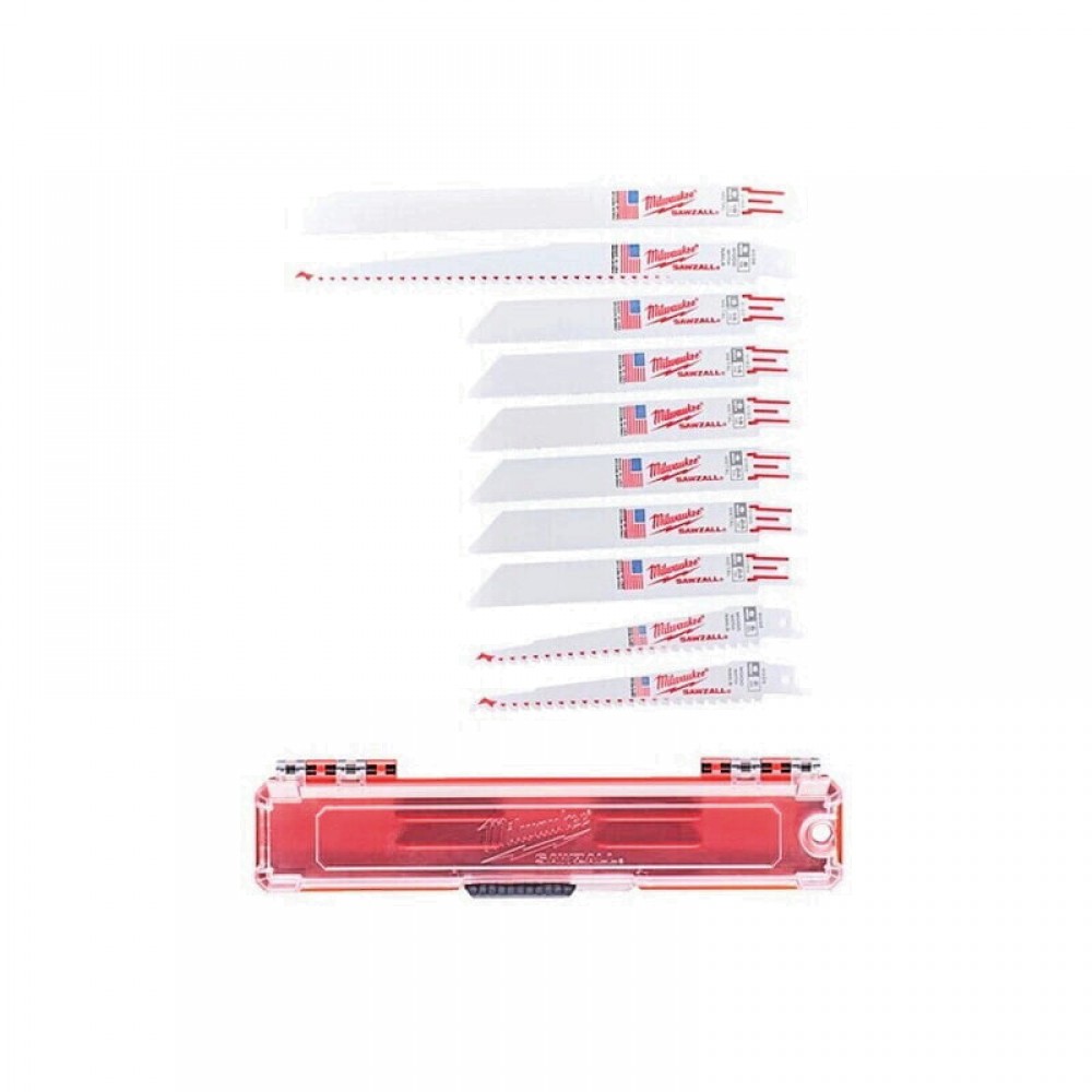 Набір полотен для шабельної пили SAWZALL THIN KERF MILWAUKEE, (10шт) Набір полотен для шабельної пили SAWZALL THIN KERF MILWAUKEE, (10шт)