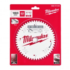 Диск пиляльний Alu PFTE MILWAUKEE, O160х20х2,2мм, 52 зуб.