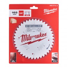 Диск пиляльний PFTE MILWAUKEE, O165х15,87х1,6мм, 40 зуб.