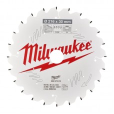 Диск пиляльний PFTE MILWAUKEE, O216х30х2,4мм, 24 зуб.