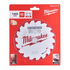 Диск пиляльний PFTE THIN KERF MILWAUKEE, O140х20х1,6мм, 18 зуб.