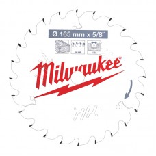 Диск пиляльний PFTE THIN KERF MILWAUKEE, O165х5/8\"х1,6мм, 24 зуб.