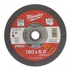 Диск зачисний по металу MILWAUKEE, SG 27/180х6 PRO+, O180мм