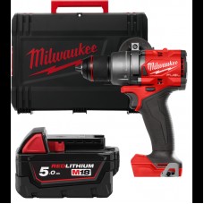 Дриль-шуруповерт акумуляторна безщіткова MILWAUKEE M18 FDD3-0X (158 м) (каркас+HDкейс) + M18 B5 подарунок