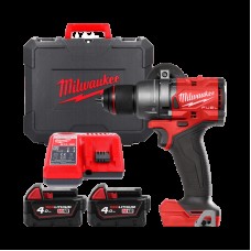 Дриль-шуруповерт акумуляторний MILWAUKEE, M18 FDD3-402C, 158Нм (+ зарядний пристрій, 2 акумулятори Х 4Ач, кейс)
