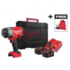 Гайковерт акумуляторний безщітковий MILWAUKEE 1/2\" (2034 Нм) M18 FHIWF2F12MC-502X (+ЗП, 2акум.Х 5Аг, HD кейс)+M18 ALIS-0+жилетка