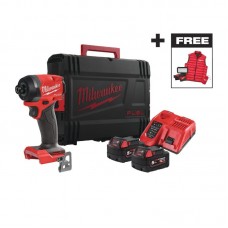 Гвинтокрут акумуляторний 1/4\" HEX MILWAUKEE, M18 FID3MC-502X, 226Нм, (+ЗП, 2акум.Х 5Аг, HD кейс)+M18 ALIS-0+жилетка