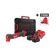 Інструмент багатофункціональний акумуляторний MILWAUKEE, M18 FMTMC-502X(+зар.пр., 2 акум.Х 5Аг, HDкейс) + M18 ALIS-0 + жилетка