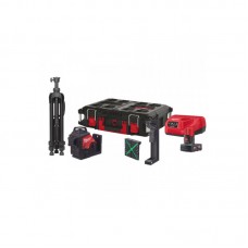 Нівелір лазерний акумуляторний 3D MILWAUKEE, M12 3PLSKIT-401P (ЗП + 1ак.Х4Аг + обладнання + PACKOUT)