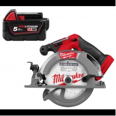 Пила дискова аккумуляторна безщіткова MILWAUKEE M18 FCS552-0, Ø165мм (каркас) + M18 B5 подарунок