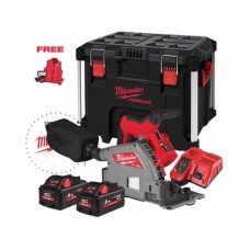 Пила дискова занурювальна акумуляторна безщіткова MILWAUKEE M18 FPS55MC-552P (+ заряд.пристрій, 2 акум., HD кейс)+M18 ALIS-0+жил