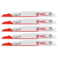 Полотно для шабельних пил AX FANG TIP MILWAUKEE, 230х5,0мм, (5шт), (деревина з цвяхами)