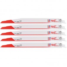 Полотно для шабельних пил AX FANG TIP MILWAUKEE, 300х5,0мм, (5шт), (деревина з цвяхами)