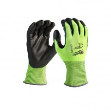 Рукавиці Hi-Vis сигнальні MILWAUKEE, з опором порізам 4/D рівня, розмір 10/XL