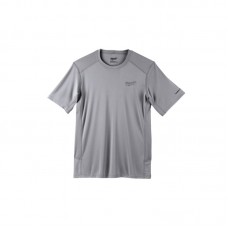 Футболка MILWAUKEE WWSSG-XXL, дихаюча з коротким рукавом, сіра, (розмір XXL)