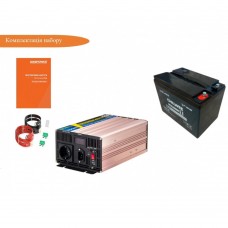 Комплект безперебійного живлення (Інвертор SW-GP600/12C, 600W + АКБ 6-EVF-58 – 58A/H)