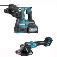 Акумуляторна кутова шліфувальна машина Makita XGT GA035GZ+ перфоратор HR003GM201, SET-GA035GZ-1023