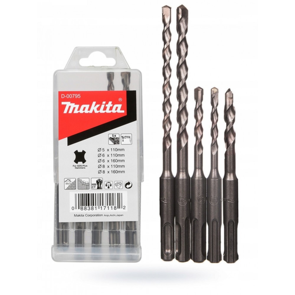 Набір бурів MAKITA SDS-PLUS (5 шт.) Набір бурів MAKITA SDS-PLUS (5 шт.)