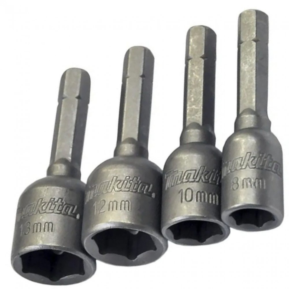 Набір магнітних насадок Makita 4 шт (8,10,12,13)х48 B-57554 Набір магнітних насадок Makita 4 шт (8,10,12,13)х48 B-57554