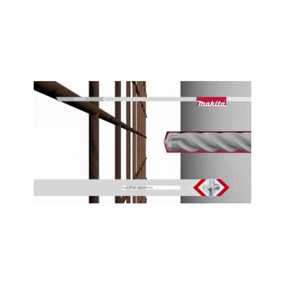 Бур MAKITA SDS-plus Nemesis II 12X600 мм, B-58372 Бур MAKITA SDS-plus Nemesis II 12X600 мм, B-58372