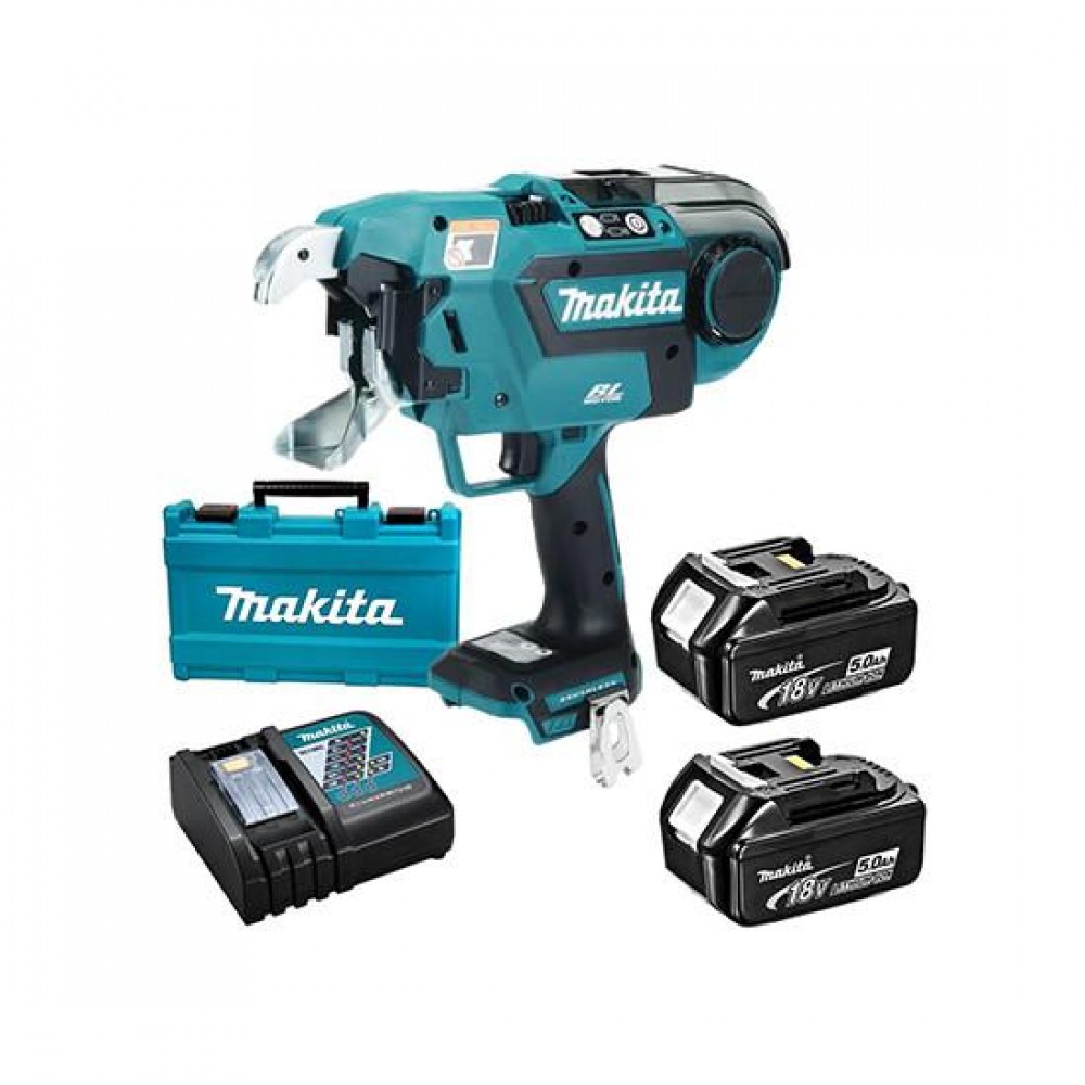 Акумуляторний арматурний в'язальний інструмент LXT 18В, 5Аг x 2шт, DC18RC, кейс, MAKITA, DTR181RTE Акумуляторний арматурний в'язальний інструмент LXT 18В, 5Аг x 2шт, DC18RC, кейс, MAKITA, DTR181RTE