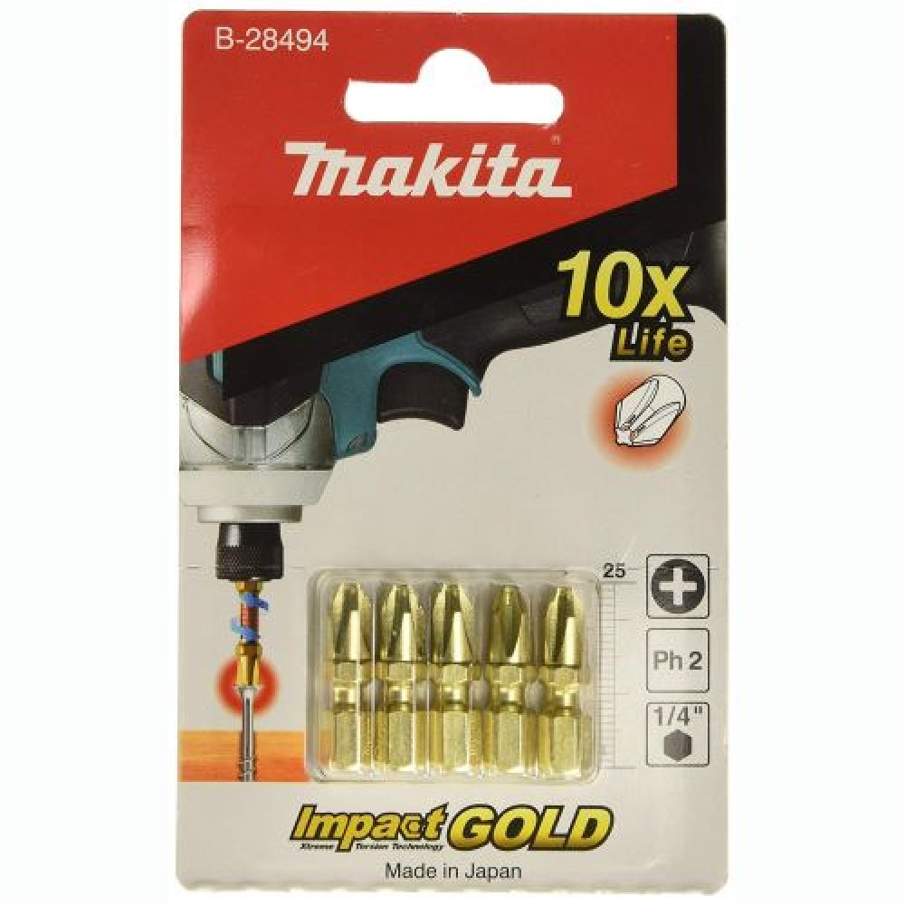 Торсіонна біта Makita PH2 Impact GOLD (5 шт) Торсіонна біта Makita PH2 Impact GOLD (5 шт)