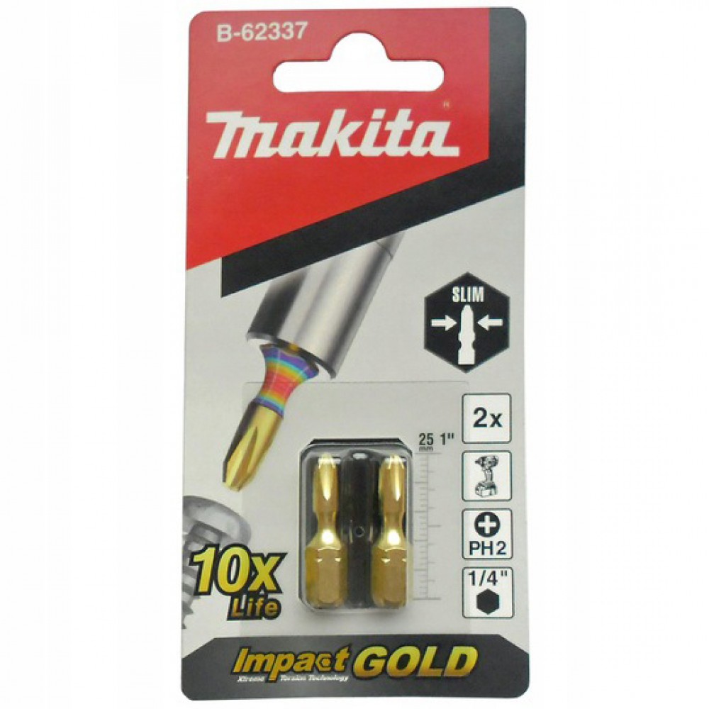 Насадка MAKITA Impact Gold Super Slim торсіонна, PH2 Насадка MAKITA Impact Gold Super Slim торсіонна, PH2