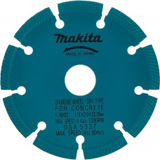 Алмазний відрізний диск Makita по бетону 115х22,23х2 мм, A-80422