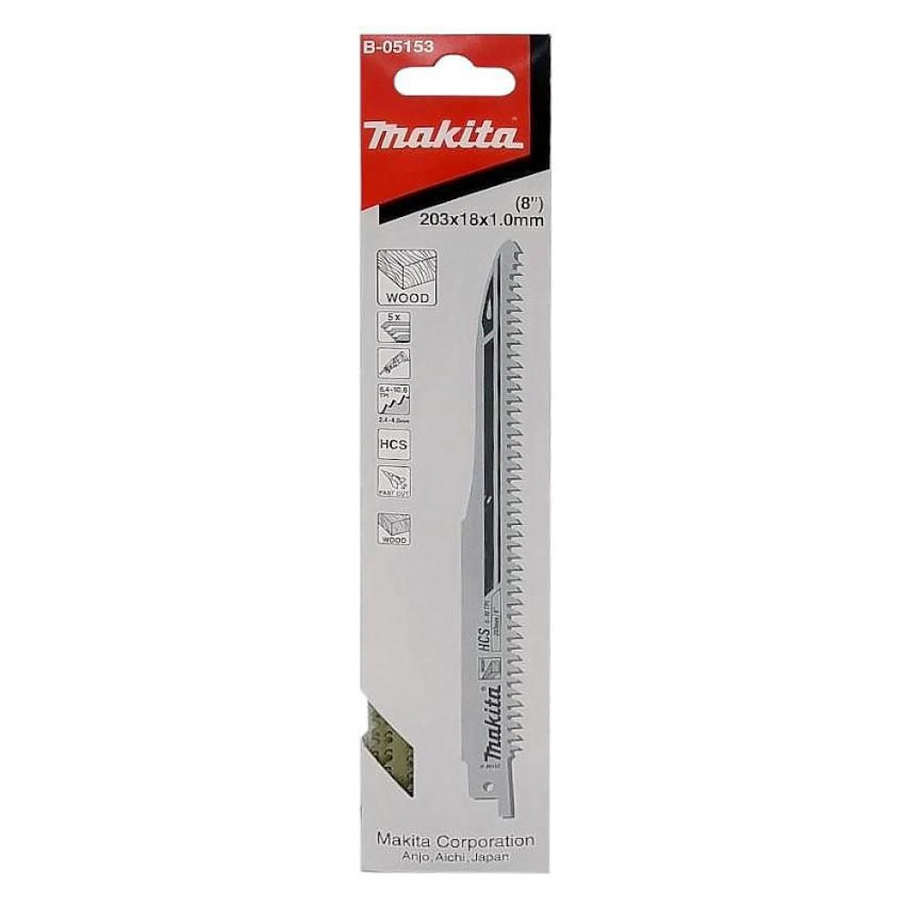 Полотно ножовки по дереву Makita HCS 203х1,0, 5шт , B-05153 Полотно ножовки по дереву Makita HCS 203х1,0, 5шт , B-05153