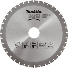 B-07870 MAKITA Пиляльний диск по нерж, сталі 185х30 мм, 40 зубів
