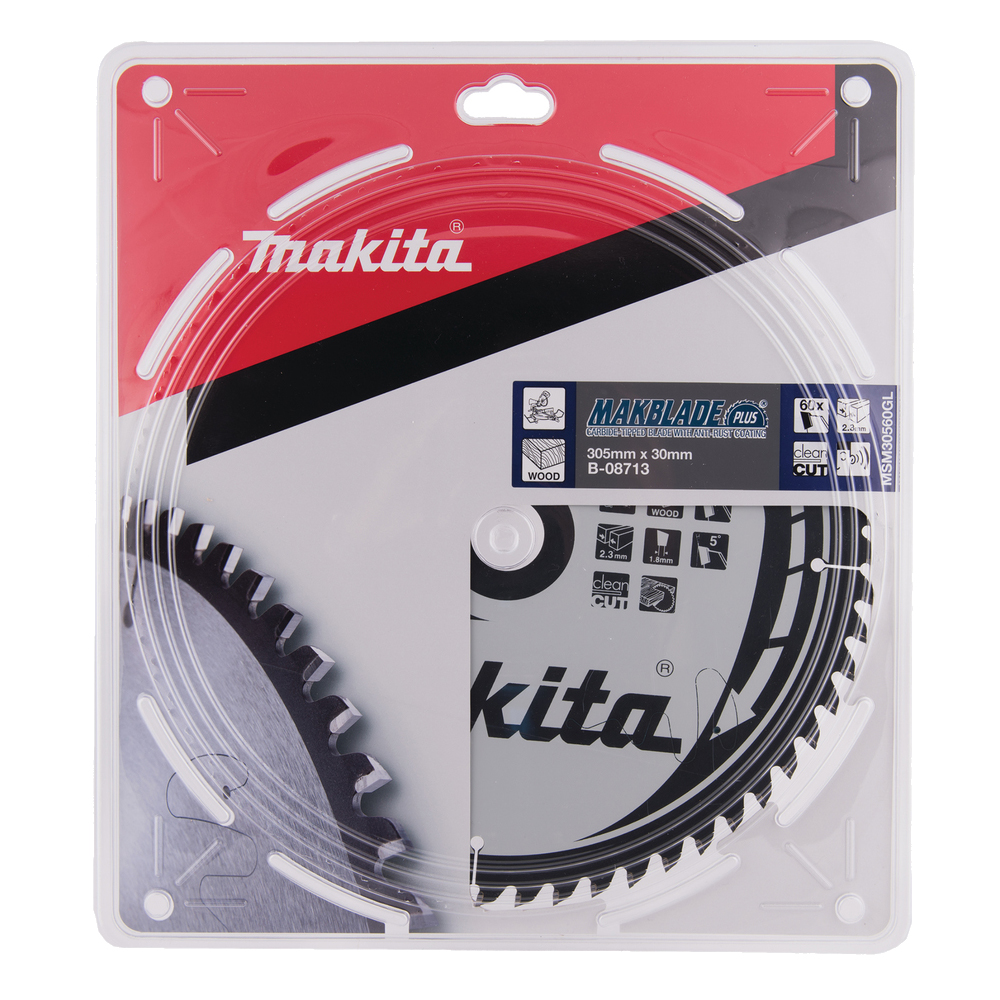Пиляльний диск Makita MAKBlade Plus по дереву 305x30мм 60 зуб, B-08713 Пиляльний диск Makita MAKBlade Plus по дереву 305x30мм 60 зуб, B-08713