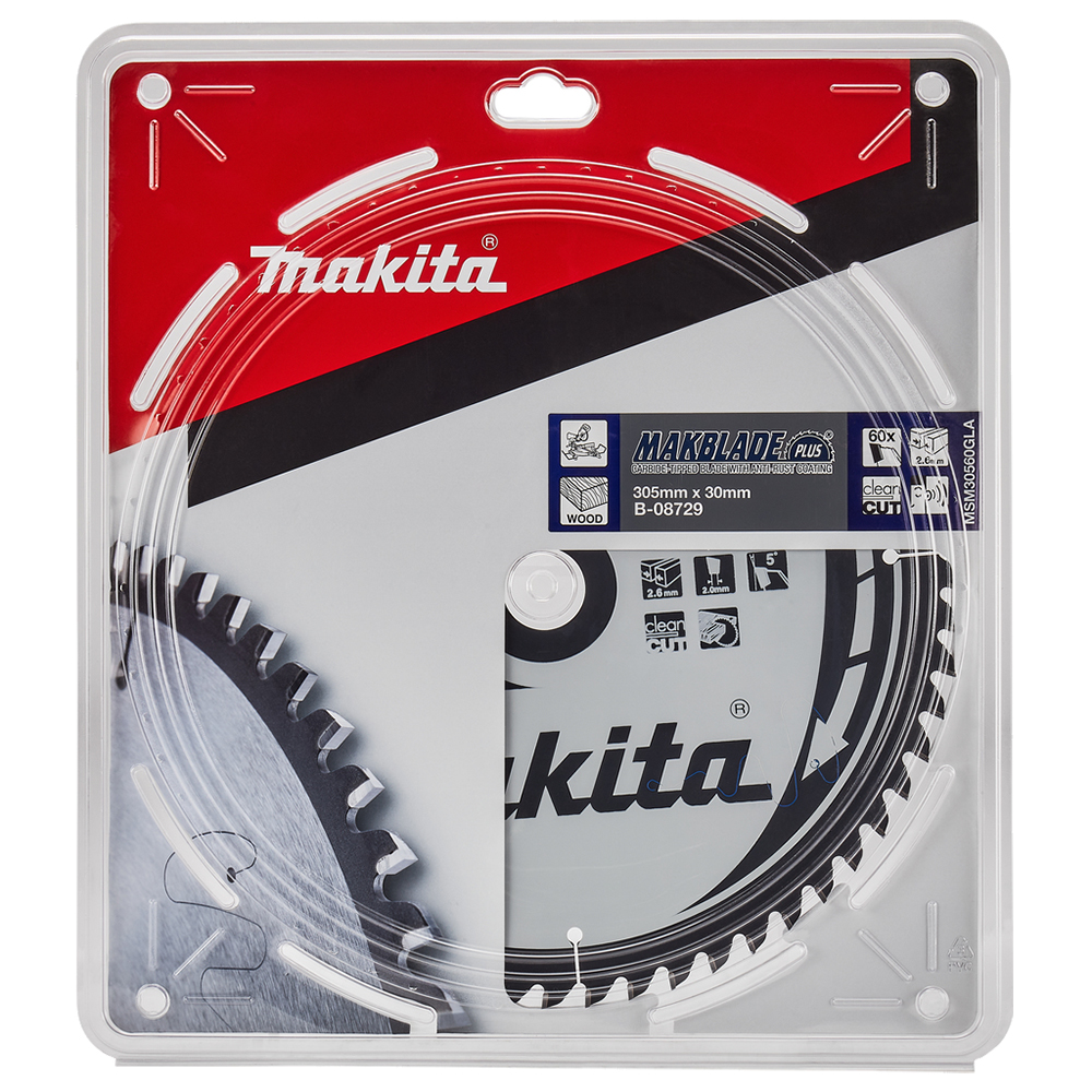 Пиляльний диск Makita MAKBlade Plus по дереву 305x30мм 60 зуб, B-08729 Пиляльний диск Makita MAKBlade Plus по дереву 305x30мм 60 зуб, B-08729