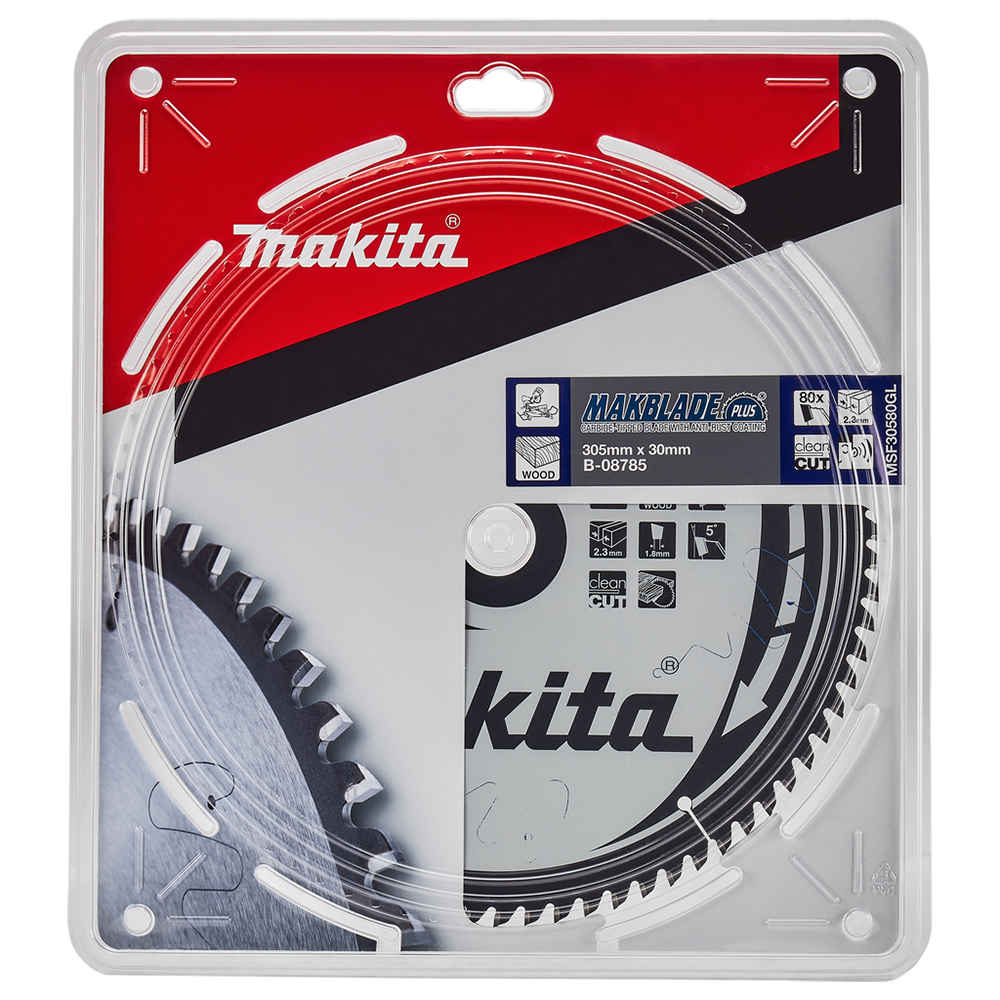 Пиляльний диск Makita MAKBlade Plus по дереву 305x30мм 80 зуб, B-08785 Пиляльний диск Makita MAKBlade Plus по дереву 305x30мм 80 зуб, B-08785