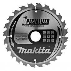 B-09195 MAKITA Пиляльний диск по деревині для акум.пил SPECIALIZED 190x30 мм 24 зуб