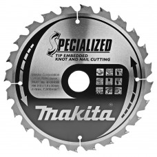 B-09438 MAKITA Пиляльний диск для деревини з цвяхами SPECIALIZED 210x30/25мм 24 зуб