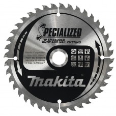 B-09472 MAKITA Пиляльний диск для деревини з цвяхами SPECIALIZED 165x20 мм 40 зуб