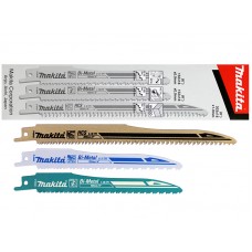 Набор пилок для ножівок Makita HCS по дереву ( BiM по мет,1,5-8мм, BiM по алюм), 3 шт , B-13677