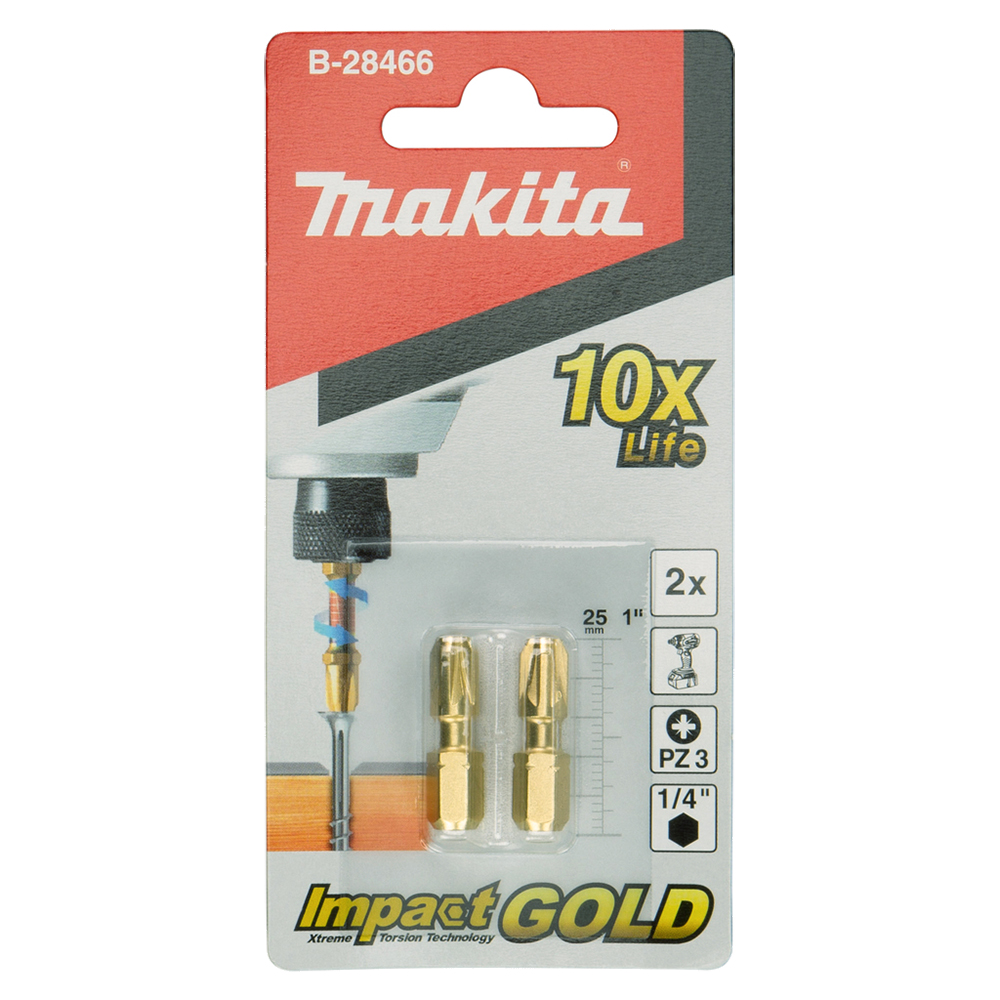 Торсіонна біта Makita PZ3 Impact GOLD 25мм (2 шт) Торсіонна біта Makita PZ3 Impact GOLD 25мм (2 шт)
