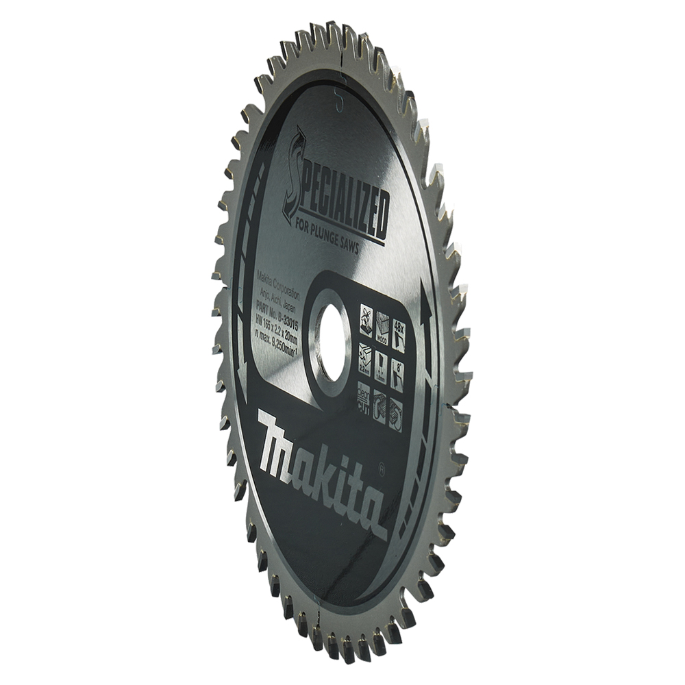 Диск пиляльний по деревині для заглибних пил SPECIALIZED 165x20 мм 48T,MAKITA B-33015 Диск пиляльний по деревині для заглибних пил SPECIALIZED 165x20 мм 48T,MAKITA B-33015