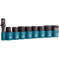 Набір ударних головок Makita з адаптером 3/8'', 38мм, 9шт B-54651