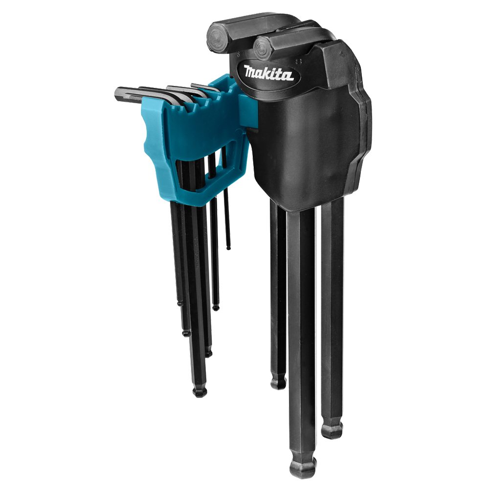 Набір шестигранних ключів Makita 9 шт. (1.5, 2, 2.5, 3, 4, 5, 6, 8, 10 мм), B-65894 Набір шестигранних ключів Makita 9 шт. (1.5, 2, 2.5, 3, 4, 5, 6, 8, 10 мм), B-65894