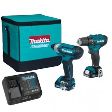 Набір інструментів MAKITA CLX224SA шурупокрут DF333D- ударний гвинтокрут TD110D, - зарядний пристрій- сумка для транспортування