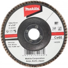 Пелюстковий шліфувальний диск кутовий Makita Ce 60 100х16мм, D-28260
