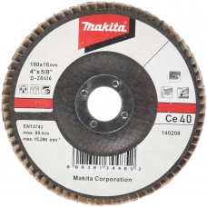 Пелюстковий шліфувальний диск плаский Makita Ce 40 100х16 мм, D-28416