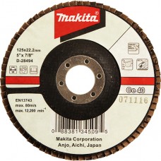 Шліфувальний диск для нерж. з керамічним зерном, плаский Makita K 40 180х22.23 мм, D-28531