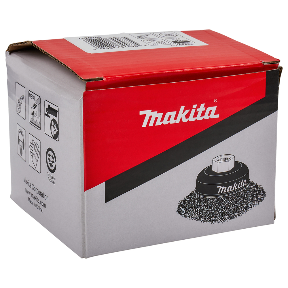 Чашкова щітка з гофрованим дротом MAKITA М14/100 мм/0,3 мм. D-29284 Чашкова щітка з гофрованим дротом MAKITA М14/100 мм/0,3 мм. D-29284